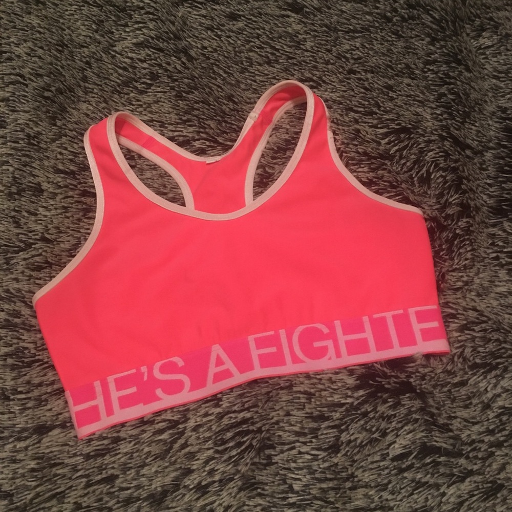 Under Armour neon pink sports bra small